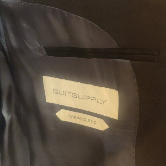 Suitsupply Lazio slim fit 36S 30/32 solid navy tailored working cuffs 100% wool - Picture 4 of 14